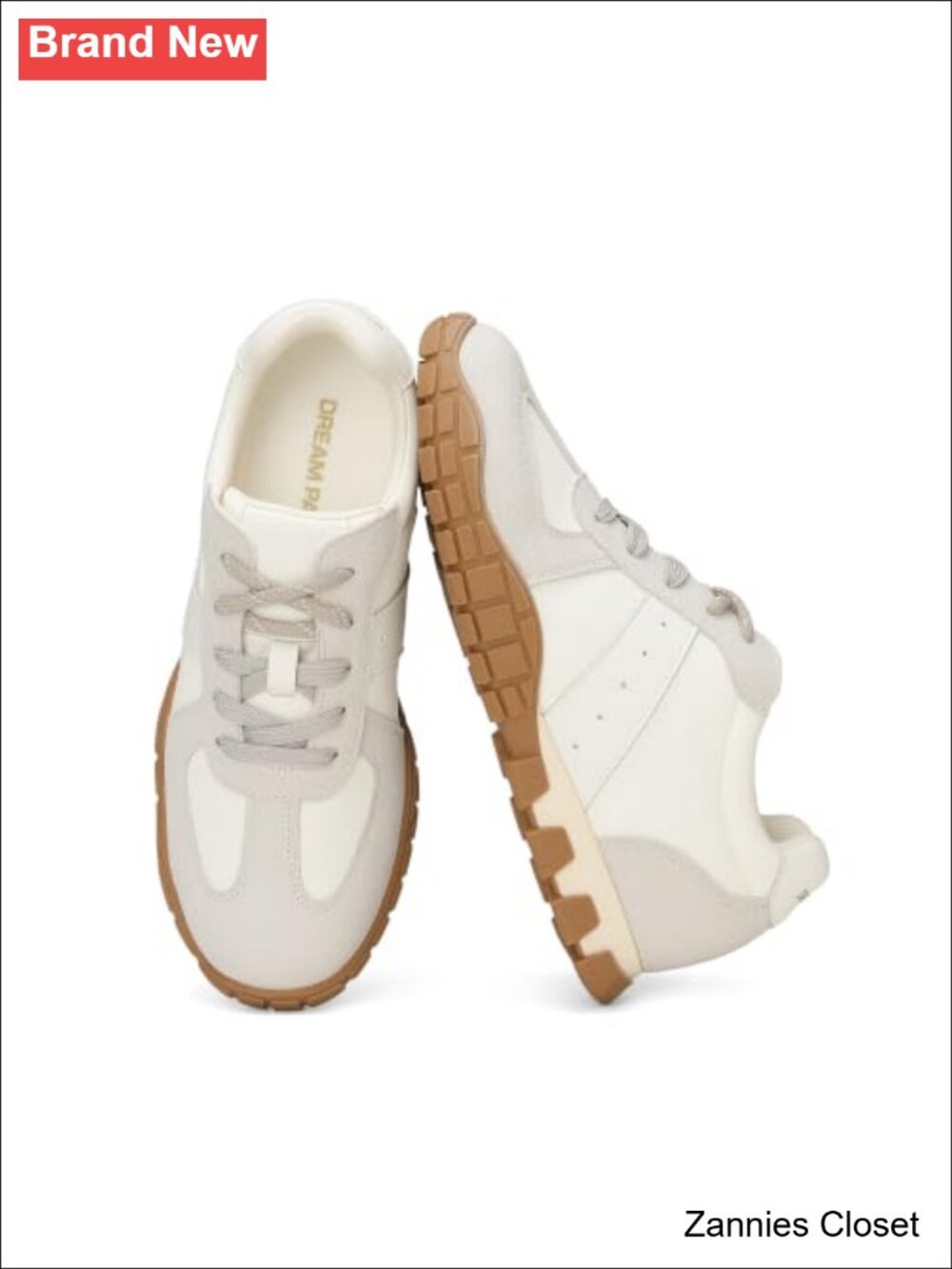 ✨ Retro Sneakers Womens Walking Tennis Shoes Lace-Up Cushioned Suede Nylon
